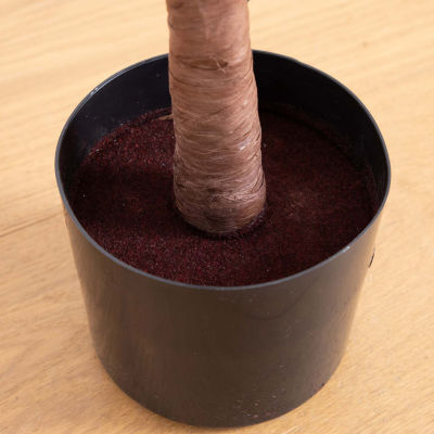 Nearly Natural 5' Orange Prelit Eucalyptus Lighted Indoor Artificial Tree