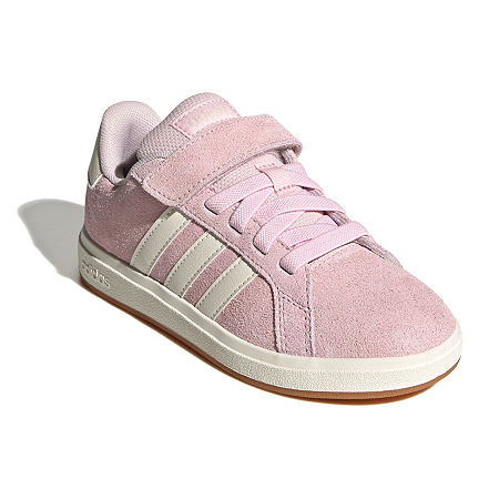 adidas Girls Grand Court 00s El Sneakers, 12 Medium, Pink
