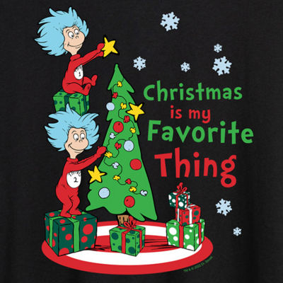 Thing 1 And Thing 2 Favorite Womens Juniors Crew Neck Short Sleeve Regular Fit Dr. Seuss Graphic T-Shirt