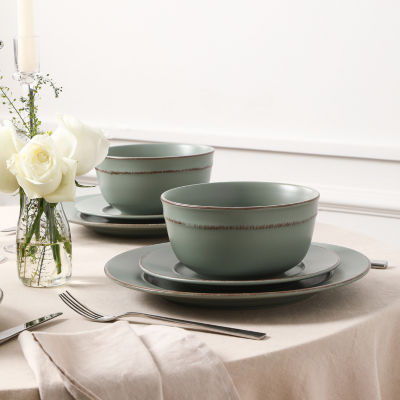 EARTH & CLAY Hazel 8-pc. Stoneware Dinnerware Set