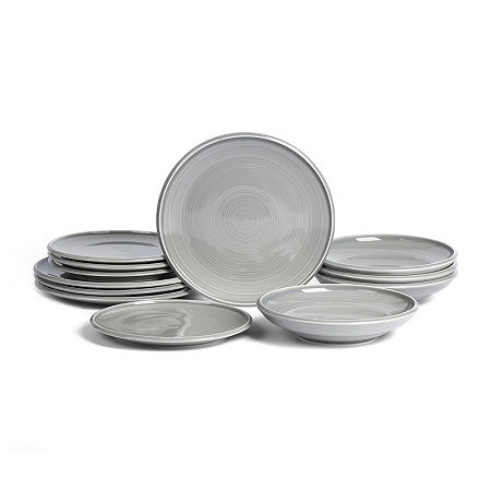 Earth & Clay Harmony 4-pc. Stoneware Dinnerware Set In Gray