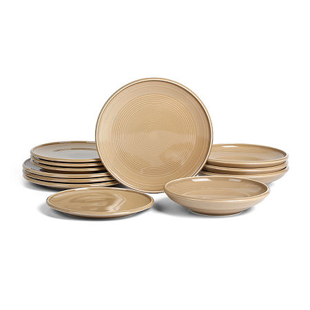 Earth & Clay Harmony 4-pc. Stoneware Dinnerware Set In Sand