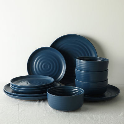 EARTH & CLAY Ion 24-pc. Stoneware Dinnerware Set