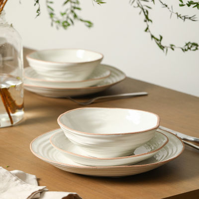 Stone + Lain Nami 8-pc. Stoneware Dinnerware Set
