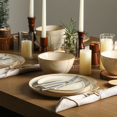 Stone + Lain Infinity 4-pc. Stoneware Dinnerware Set