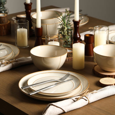 Stone + Lain Infinity 4-pc. Stoneware Dinnerware Set