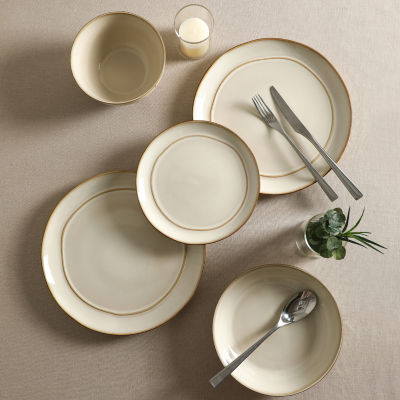 Stone + Lain Infinity 4-pc. Stoneware Dinnerware Set