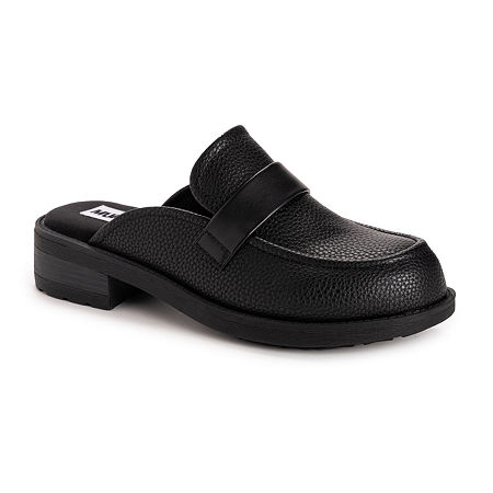 Muk Luks Vivian Mule Womens Moc Closed Toe Mules In Black