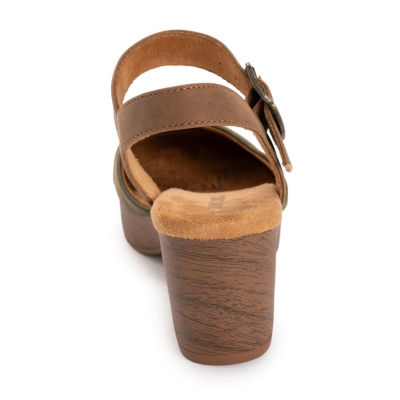 Muk Luks Merritt Strap Shoe Womens Round Closed Toe Cone Heel Pumps