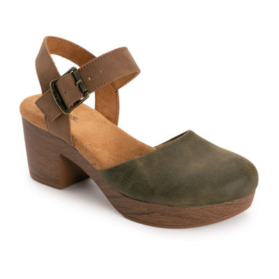 Muk Luks Merritt Strap Shoe Womens Round Closed Toe Cone Heel Pumps
