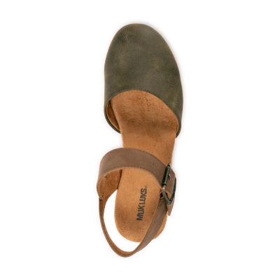 Muk Luks Merritt Strap Shoe Womens Round Closed Toe Cone Heel Pumps