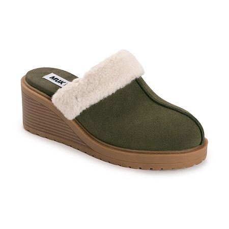 Muk Luks Sophia Mule Womens Round Closed Toe Mules In Black