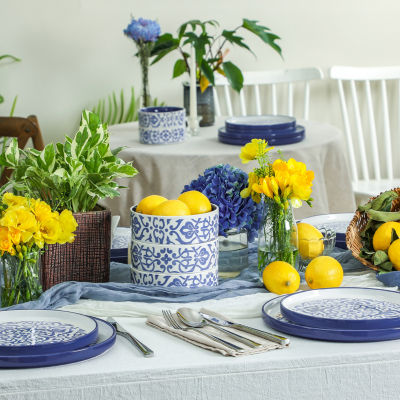 Stone + Lain Tropea 12-pc. Stoneware Dinnerware Set