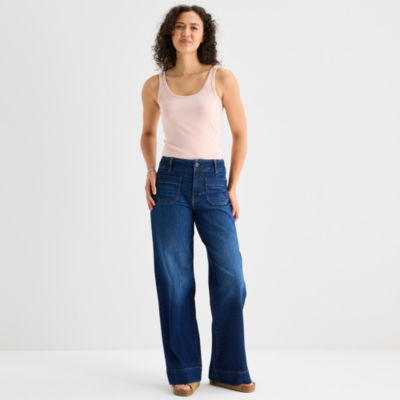 a.n.a Womens Highest Rise Wide Leg Jean