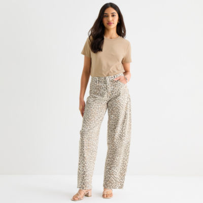 a.n.a Animal Womens Mid Rise Barrel Jean