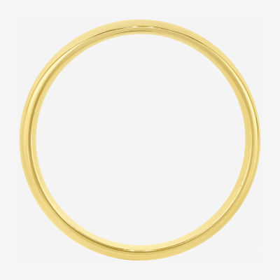 Mens 6MM 14K Gold Over Silver Wedding Band