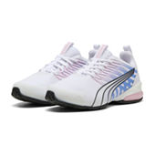 PUMA Voltaic Evo Womens Running Shoes, Color: Wht Blk Pnk Lav