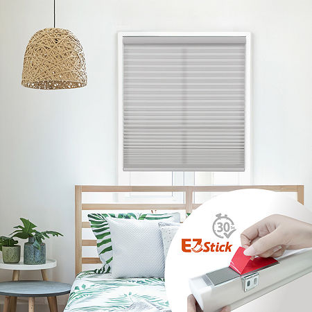 Eco Estates Ez Stick No Tool 1.5" Cut-to-width Cordless Light-filtering Cellular Shade In Gray