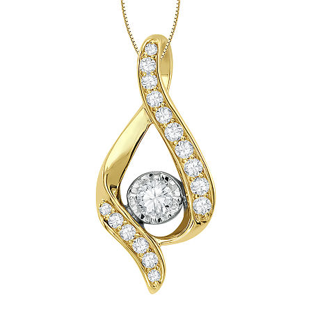 Sirena 3/8 CT.T.W. Natural Diamond Pendant Necklace, One Size, Two Tone -  27142080018