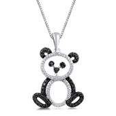 Panda Womens 18K Gold Over Silver Pendant Necklace