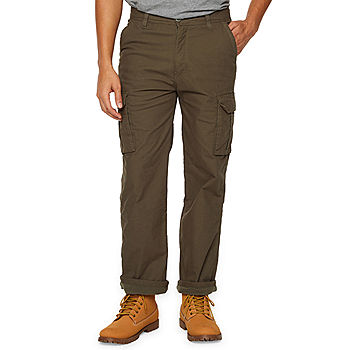 Smith's Workwear Stretch Fit High-Rise Fleece-Lined Canvas Cargo