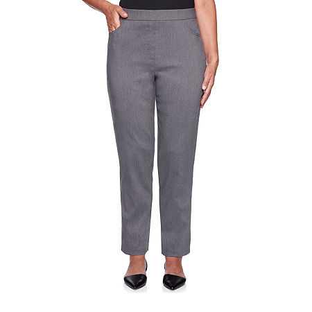 Alfred Dunner Classics Womens Allure Stretch Pant, 8, Gray