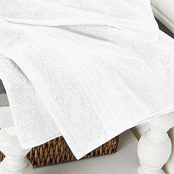 Antimicrobial Organic Cotton Bright White Bath Towels, Set of 6