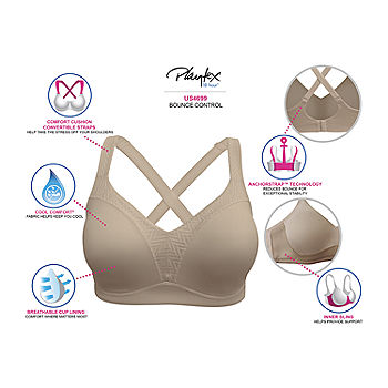 Playtex Womens Wireless Bra with Bounce Control, Full-Coverage Convertible  Wireless T-Shirt Bra, Full-Support Wirefree Bra : : Clothing