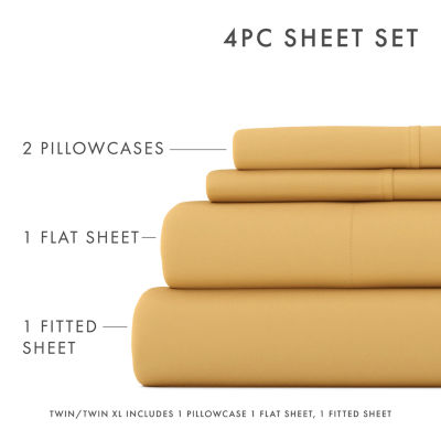 Casual Comfort™ Premium Ultra Soft Microfiber Wrinkle Free 4 Piece Sheet Set or 2 Piece Pillowcases