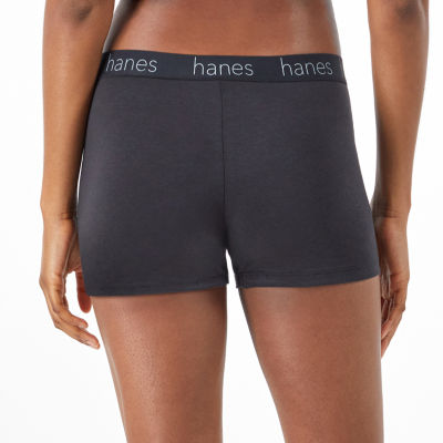 Hanes Originals Ultimate Cotton Stretch Women’s Boyshort Underwear Pack, 3-Pack 45UOBB