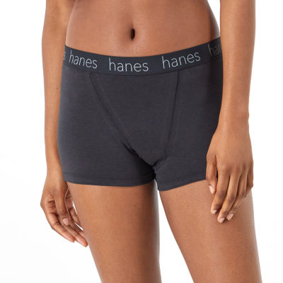 Hanes Girls' Originals Cotton Stretch Boyshort, 5-Pack, Sizes 6-16 