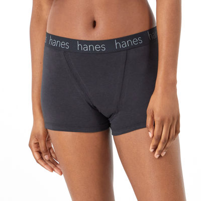 Hanes Originals Ultimate Cotton Stretch Women’s Boyshort Underwear Pack, 3-Pack 45UOBB