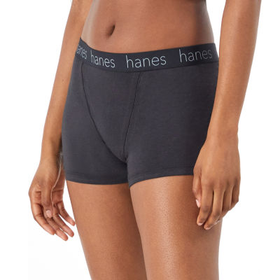 Hanes Originals Ultimate Cotton Stretch Women's Boyshort Underwear Pack, 3- Pack 45UOBB