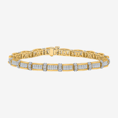 (I / I1) 5 CT. T.W. Lab Grown White Diamond 10K Gold 7.25 Inch Tennis Bracelet