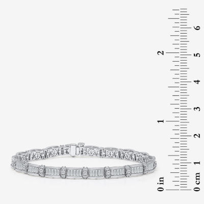 (I / I1) 10K White Gold 7.25 Inch Link Bracelet