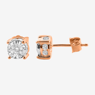 Tru Miracle 1 CT. T.W. Mined White Diamond 14K Gold 6.2mm Round Stud Earrings