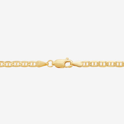 14K Gold 8 1/2 Inch Solid Link Chain Bracelet