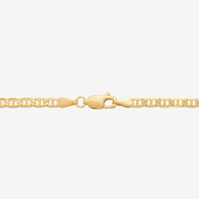 14K Gold 8 1/2 Inch Solid Link Chain Bracelet