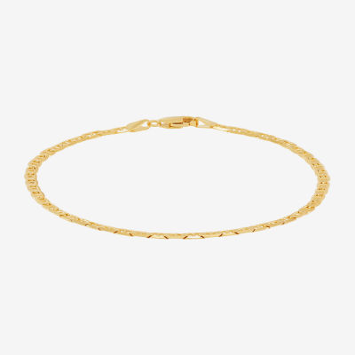 14K Gold 8 1/2 Inch Solid Link Chain Bracelet