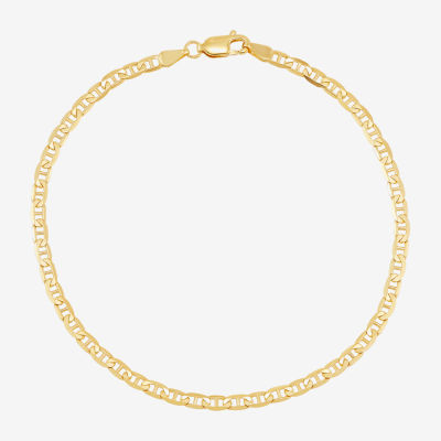 14K Gold 8 1/2 Inch Solid Link Chain Bracelet