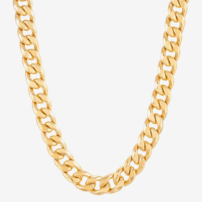 14K Gold Inch Semisolid Curb Chain Necklace