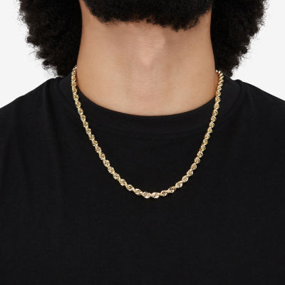 14K Gold Inch Semisolid Rope Chain Necklace