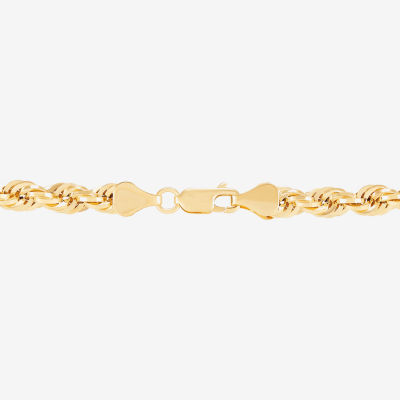 14K Gold Inch Semisolid Rope Chain Necklace