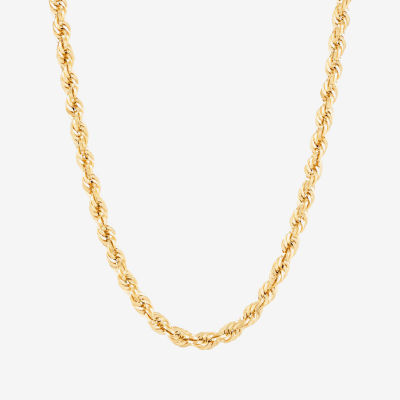 14K Gold Inch Semisolid Rope Chain Necklace