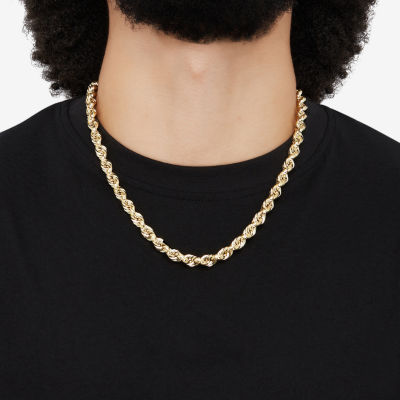 14K Gold Inch Semisolid Rope Chain Necklace