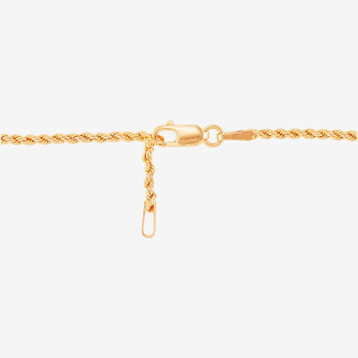 14K Gold Inch Hollow Rope Chain Bracelet