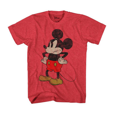 Big Mens Crew Neck Short Sleeve Regular Fit Mickey Mouse Graphic T-Shirt