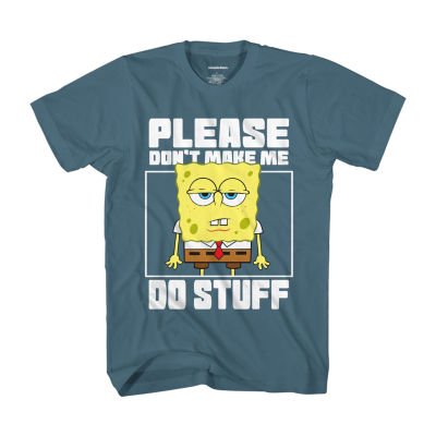 Big Mens Crew Neck Short Sleeve Regular Fit Spongebob Graphic T-Shirt