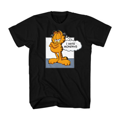 Big Mens Crew Neck Short Sleeve Regular Fit Garfield Graphic T-Shirt