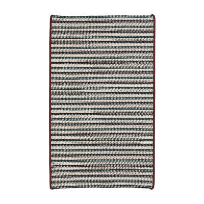 Colonial Mills North Pole Holiday Stripe Braided Reversible Indoor Outdoor Accent Rug